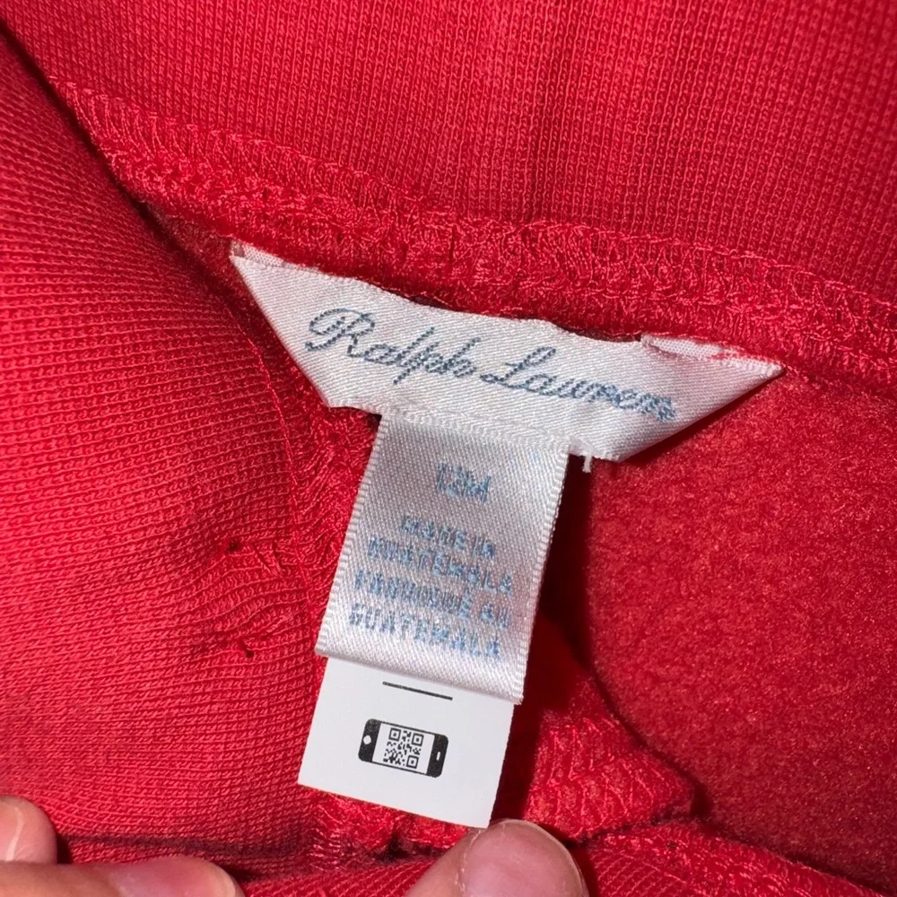Ralph Lauren 12 months red fleece lined Shorts
